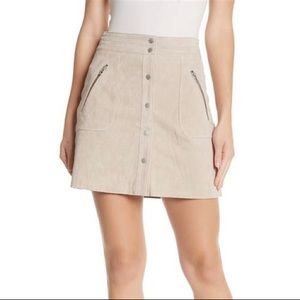 Blank NYC suede button front mini skirt